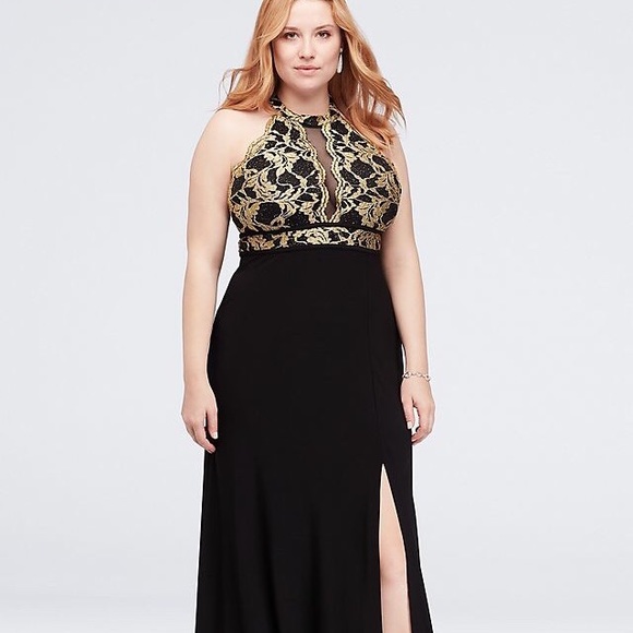 gold floor length dress